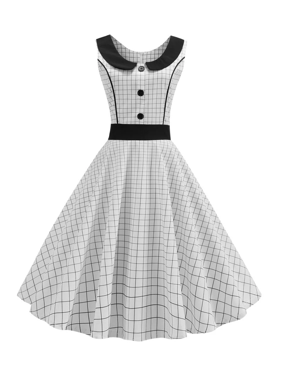 Short/Mini Polyester Scoop Neck Sleeveless Printing Women's Vintage Dresses - Image 2