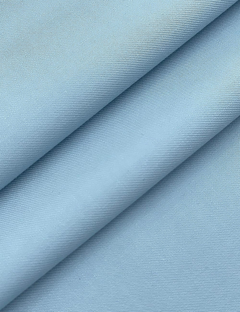 Sky Blue Men's Slim Fit Single Breasted Two-Buttons Solid Colour Beach Wedding Suits - Image 2