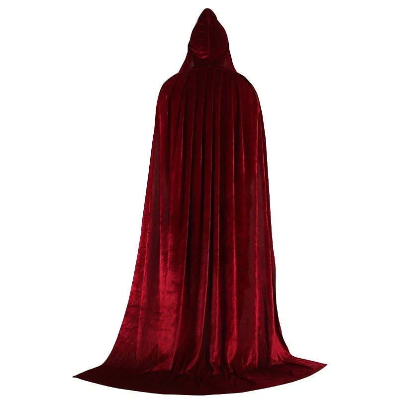 Solid Colour Witch Cloak Masquerade Cosplay Costume - Image 2