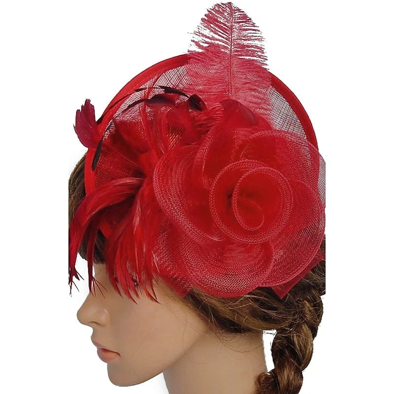 Special Occasion Tea Party Kentucky Derby Hat Fascinators Feather Flower Headpiece - Image 3
