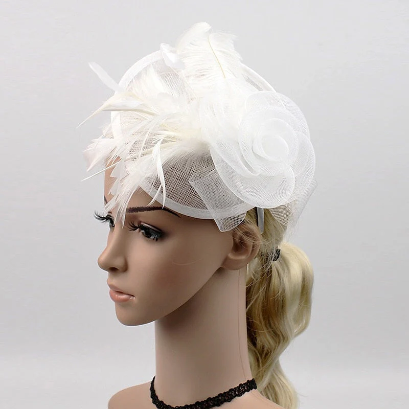 Special Occasion Tea Party Kentucky Derby Hat Fascinators Feather Flower Headpiece - Image 4