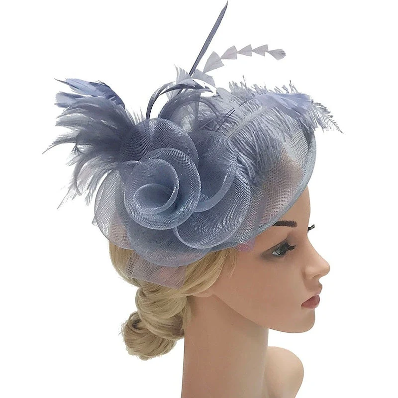 Special Occasion Tea Party Kentucky Derby Hat Fascinators Feather Flower Headpiece - Image 5