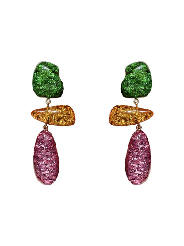 Summer Personality Contrast Color High-end Fashion Earrings For Women - Image 3