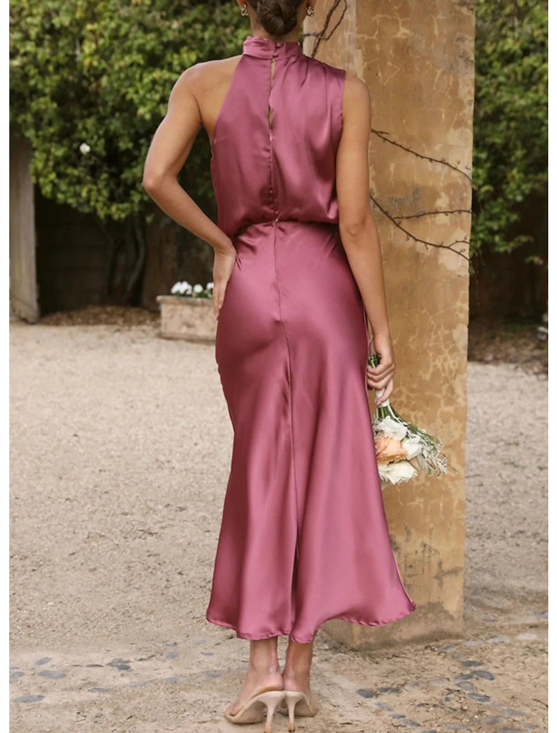 Trumpet/Mermaid High Neck Simple Prom Evening Dresses - Image 2