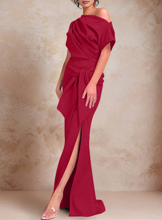 Trumpet/Mermaid One-Shoulder Floor-Length Mother of the Bride Dresses - Image 13