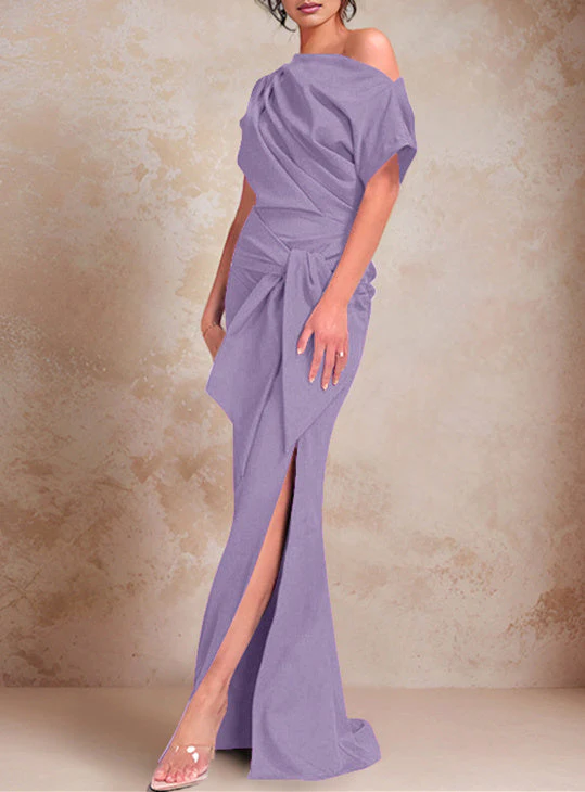 Trumpet/Mermaid One-Shoulder Floor-Length Mother of the Bride Dresses - Image 30