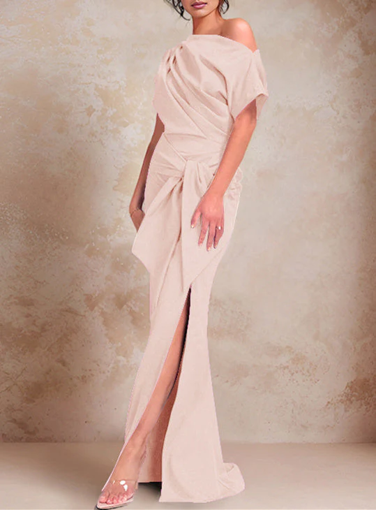 Trumpet/Mermaid One-Shoulder Floor-Length Mother of the Bride Dresses - Image 31