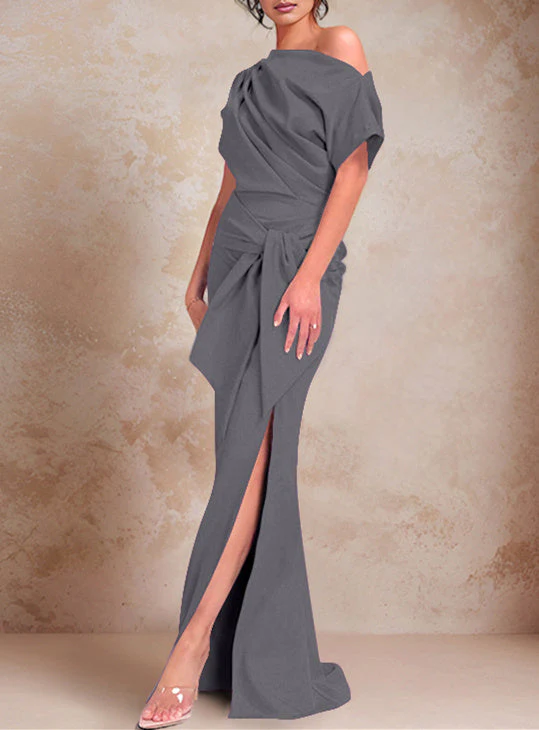 Trumpet/Mermaid One-Shoulder Floor-Length Mother of the Bride Dresses - Image 33