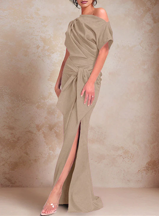 Trumpet/Mermaid One-Shoulder Floor-Length Mother of the Bride Dresses - Image 42