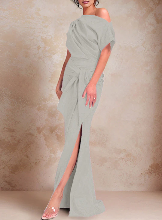 Trumpet/Mermaid One-Shoulder Floor-Length Mother of the Bride Dresses - Image 7