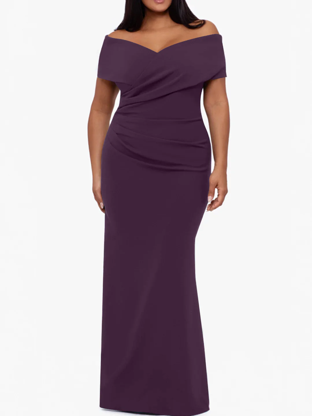 Trumpet/Mermaid Off-the-Shoulder Sleeveless Floor-Length Plus Size Mother Of The Bride Dresses - Image 13
