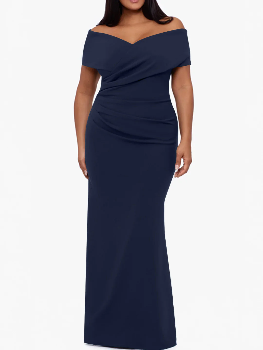 Trumpet/Mermaid Off-the-Shoulder Sleeveless Floor-Length Plus Size Mother Of The Bride Dresses - Image 19