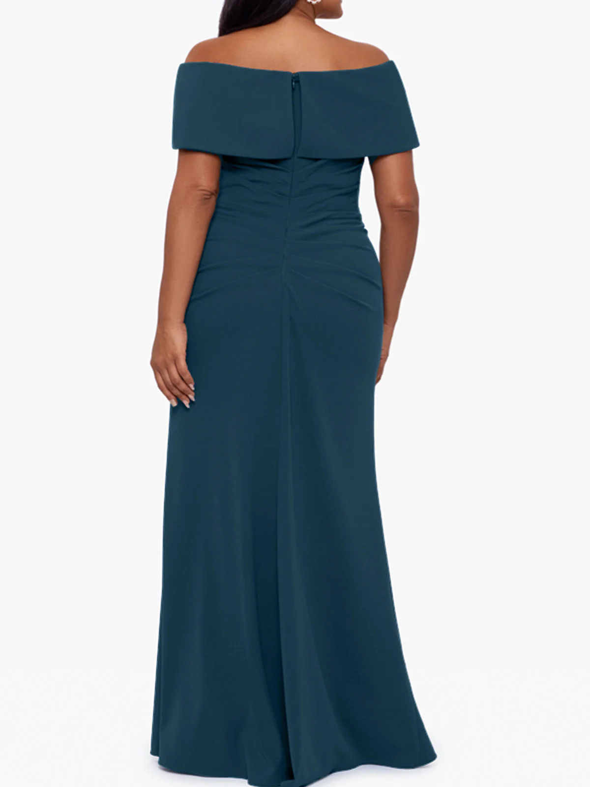 Trumpet/Mermaid Off-the-Shoulder Sleeveless Floor-Length Plus Size Mother Of The Bride Dresses - Image 2