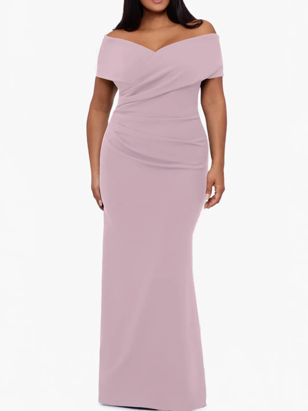 Trumpet/Mermaid Off-the-Shoulder Sleeveless Floor-Length Plus Size Mother Of The Bride Dresses - Image 25