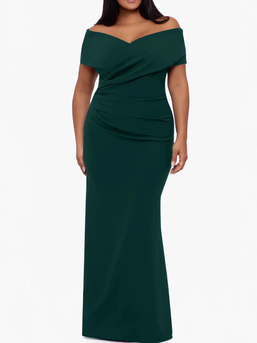 Trumpet/Mermaid Off-the-Shoulder Sleeveless Floor-Length Plus Size Mother Of The Bride Dresses - Image 39