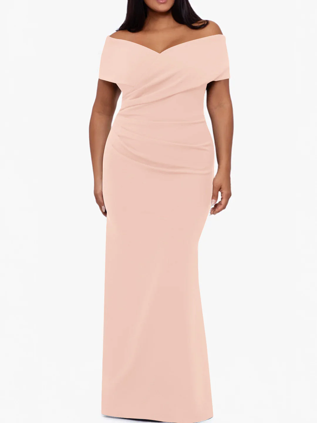 Trumpet/Mermaid Off-the-Shoulder Sleeveless Floor-Length Plus Size Mother Of The Bride Dresses - Image 43