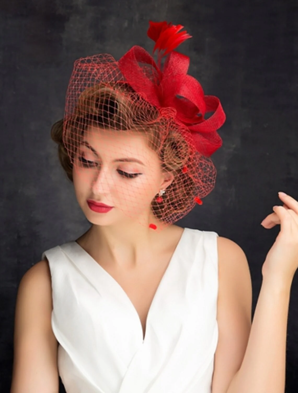 Tulle / Feather Fascinators with 1 Piece Special Occasion / Tea Party / Valentine's Day Headpiece - Image 2