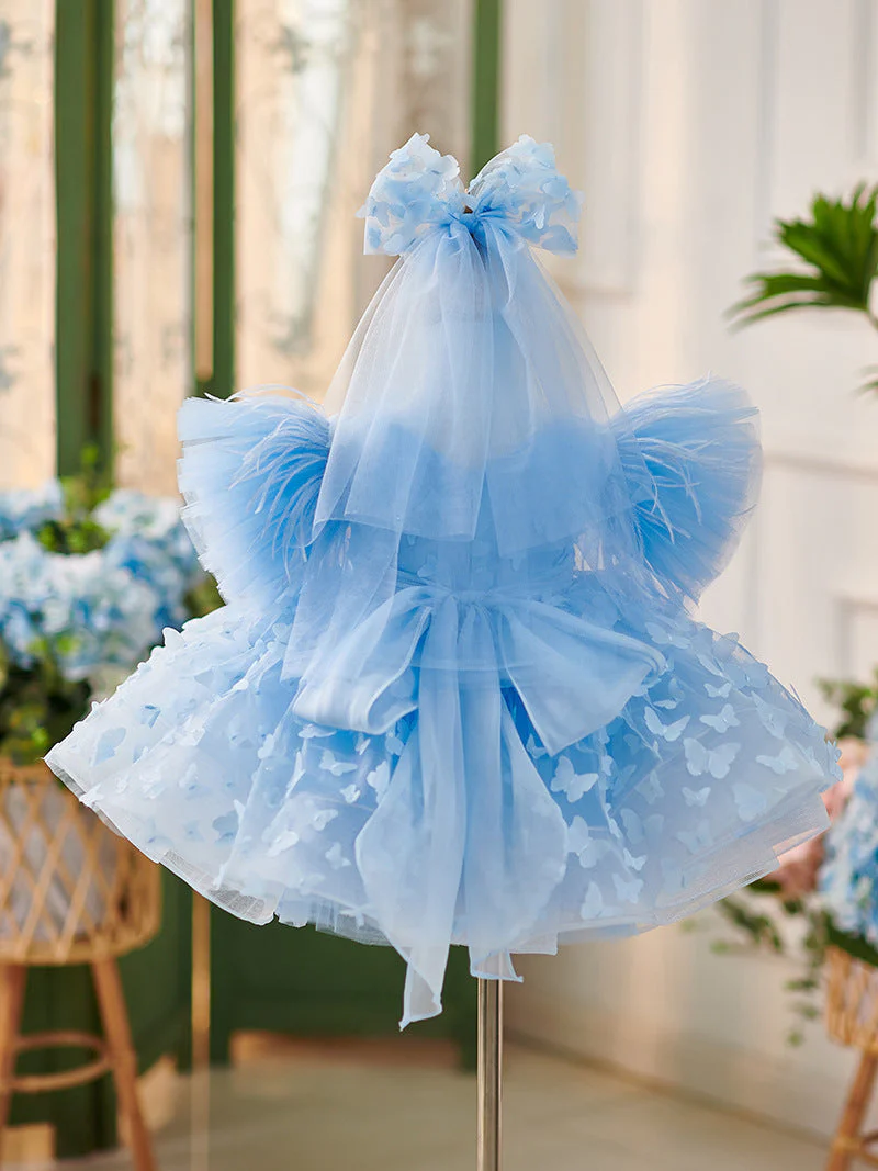 Tulle Knee-length Birthday Party Baby Girl Dress - Image 2