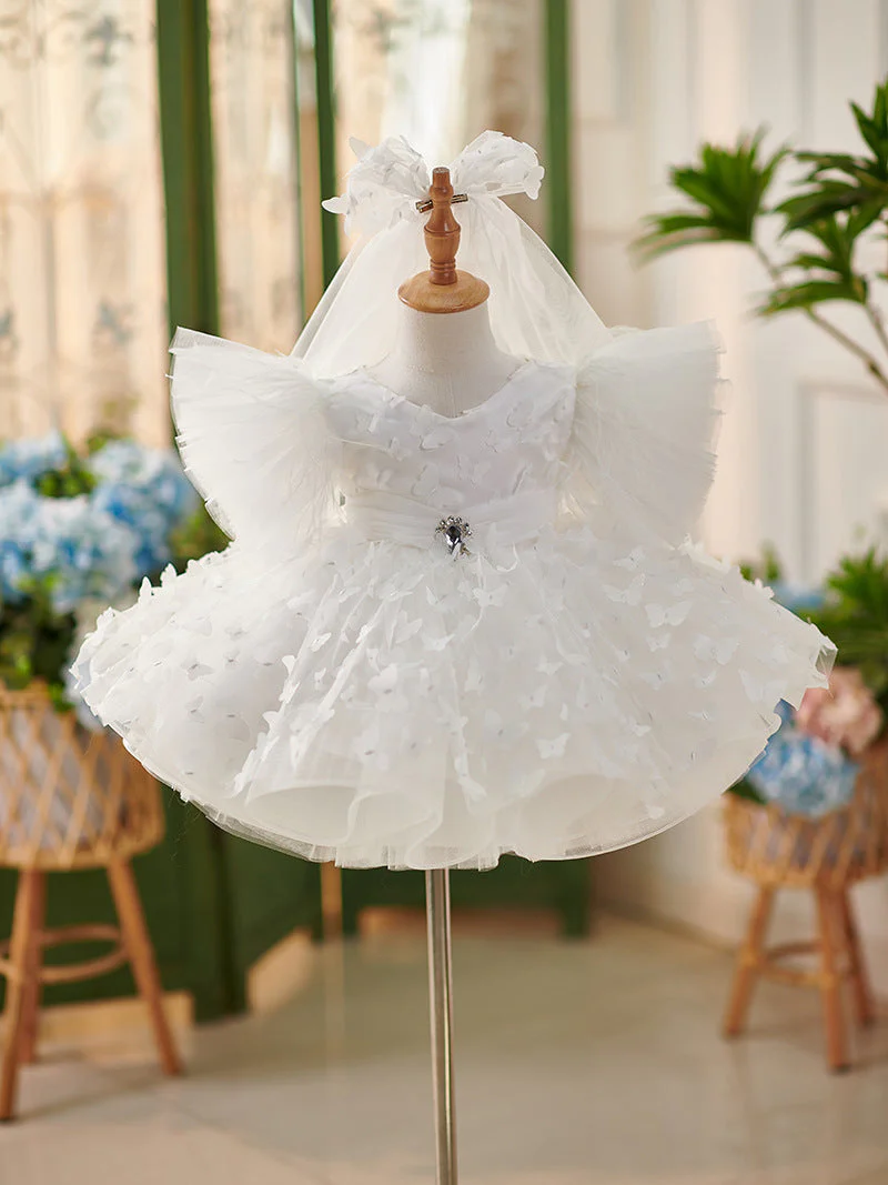 Tulle Knee-length Birthday Party Baby Girl Dress - Image 6