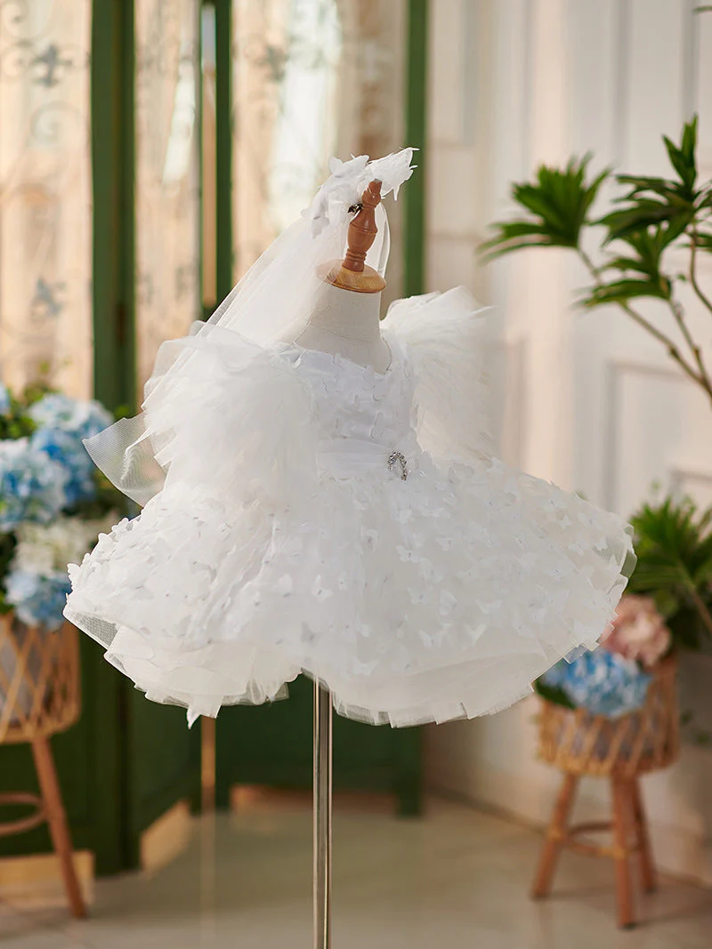 Tulle Knee-length Birthday Party Baby Girl Dress - Image 8