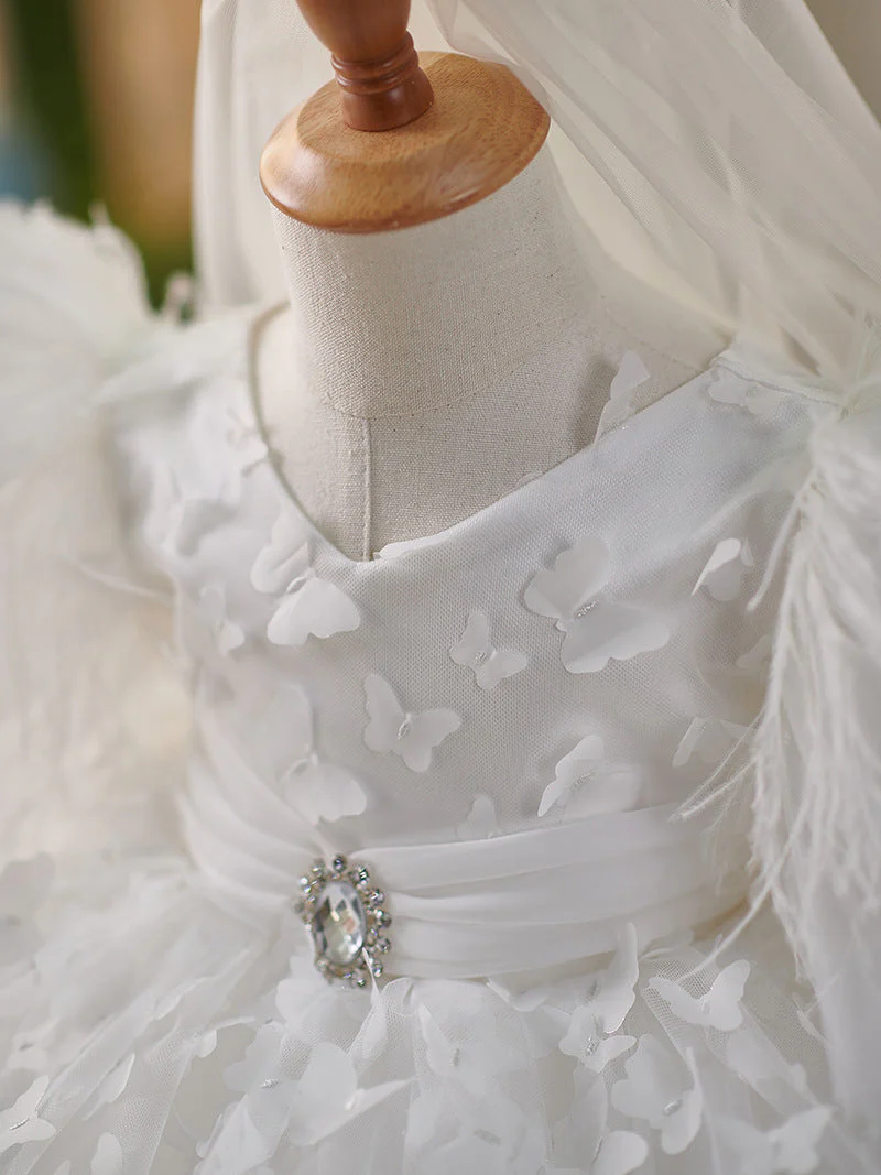 Tulle Knee-length Birthday Party Baby Girl Dress - Image 9