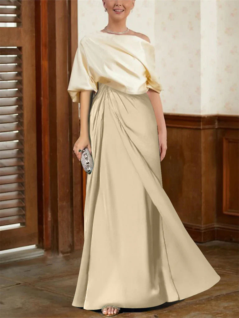 A-Line/Princess Half Sleeves Cowl Neck Mother of the Bride Dresses - Image 10