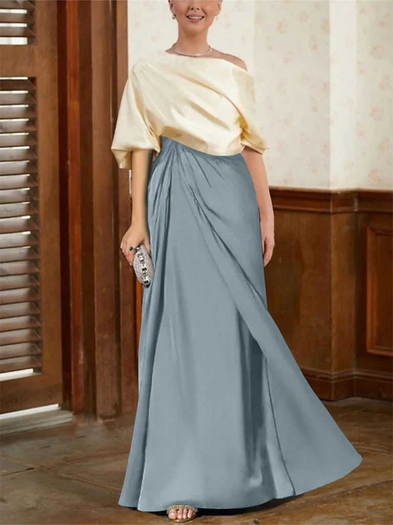 A-Line/Princess Half Sleeves Cowl Neck Mother of the Bride Dresses - Image 12