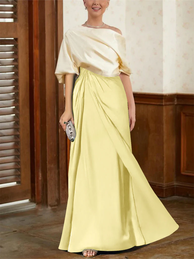 A-Line/Princess Half Sleeves Cowl Neck Mother of the Bride Dresses - Image 18