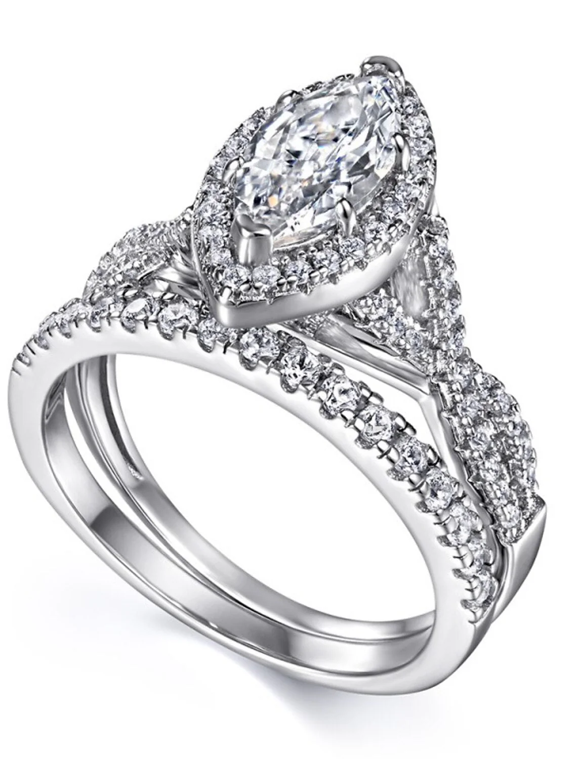 Wedding Ring Wedding Classic Silver S925 Sterling Silver Precious Stylish Simple - Image 4