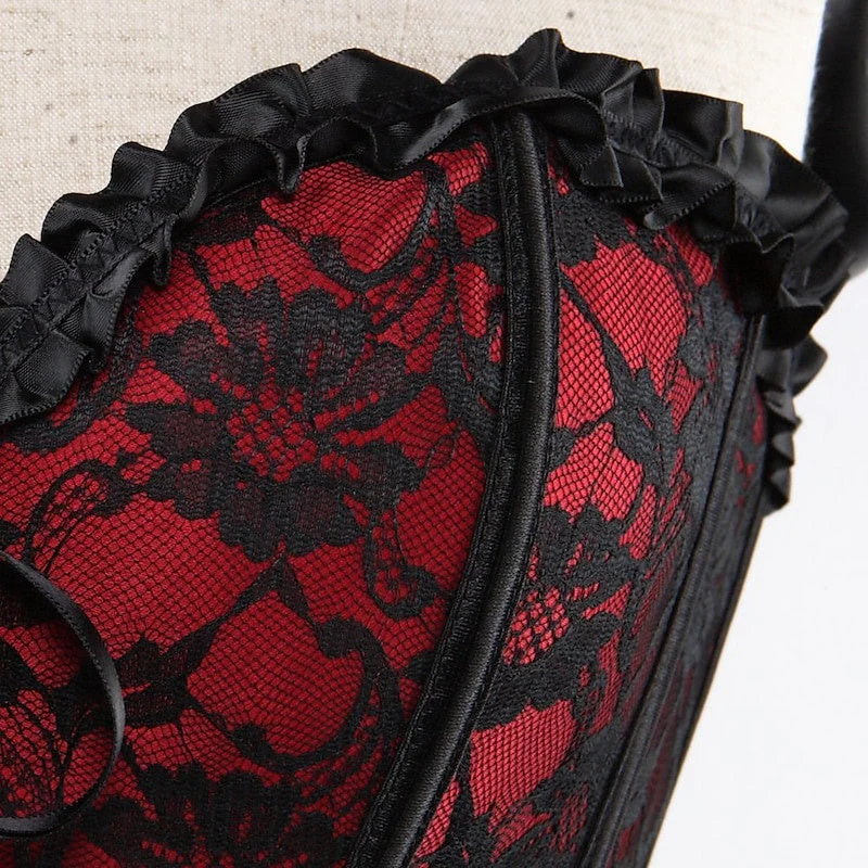 Women‘s Sexy Push Up Lace Overbust Corsets for Wedding Party Birthday - Image 12