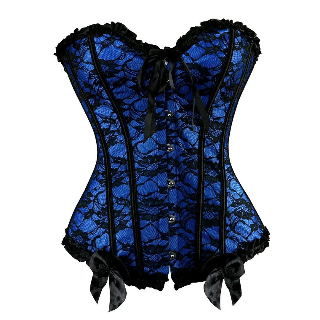 Women‘s Sexy Push Up Lace Overbust Corsets for Wedding Party Birthday - Image 4
