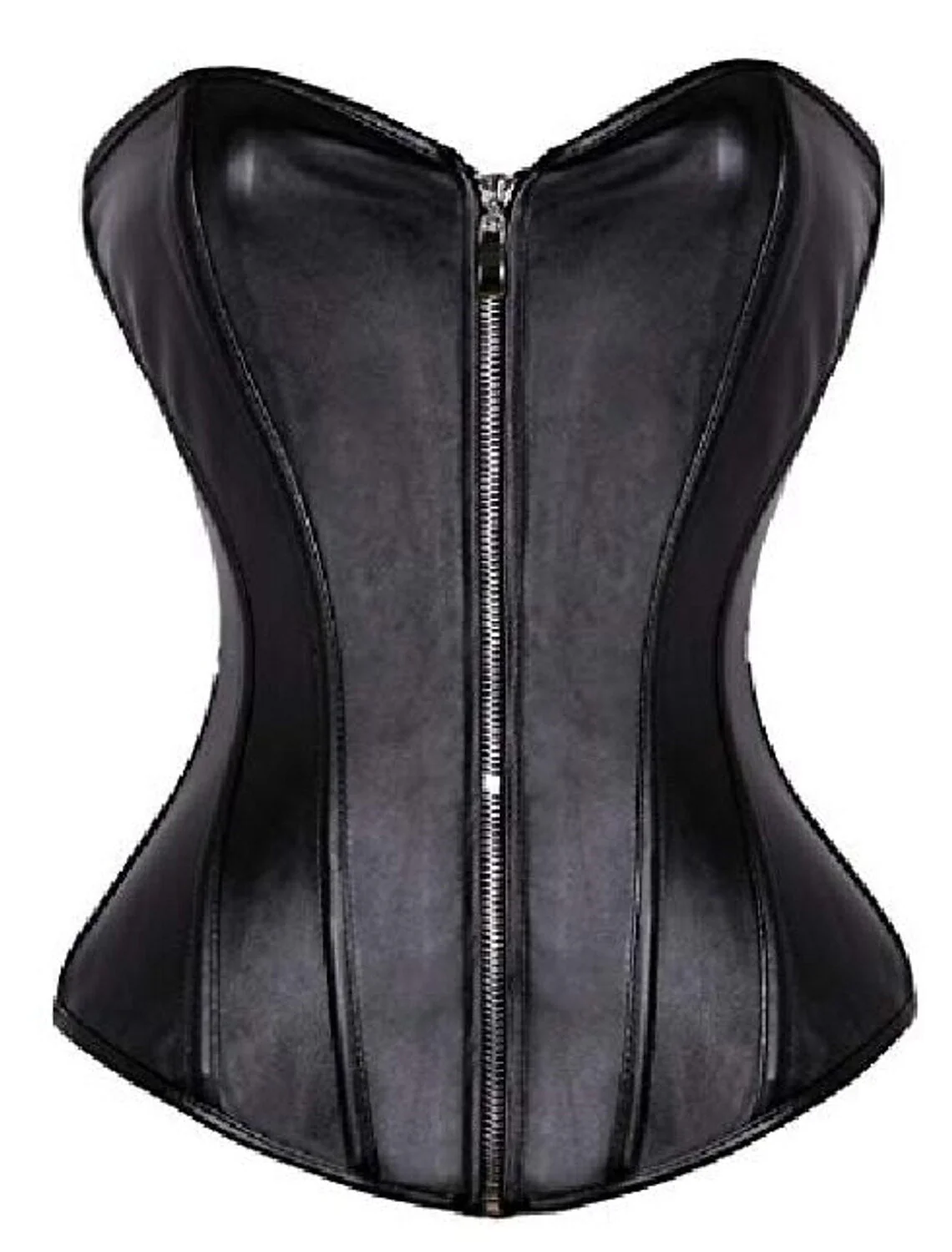 Women's Sexy Zipper Push Up Overbust Corsets for Wedding Party Birthday - Image 3