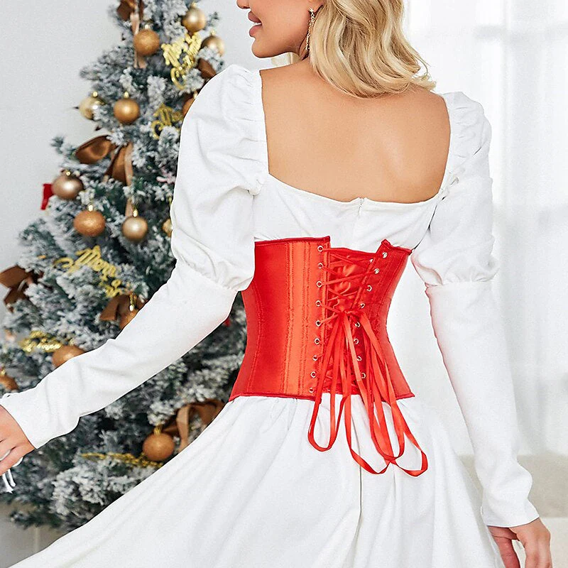 Women's Underbust Satin Corsets for Wedding Party Birthday - Image 9