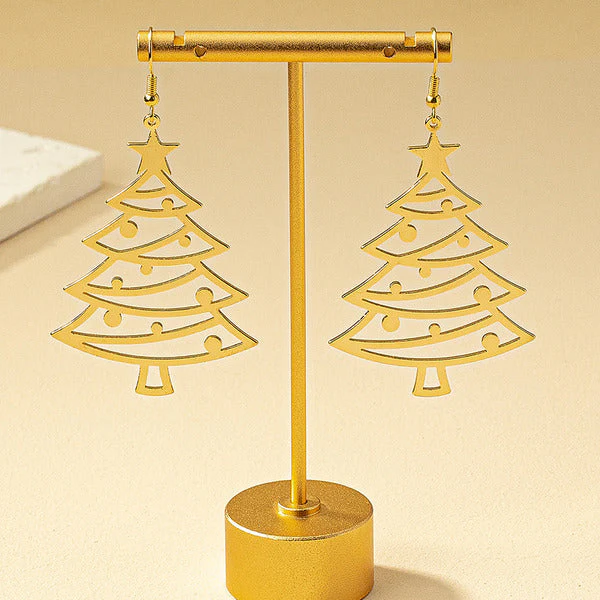 Women's Christmas Tree Alloy Earrings - Image 3