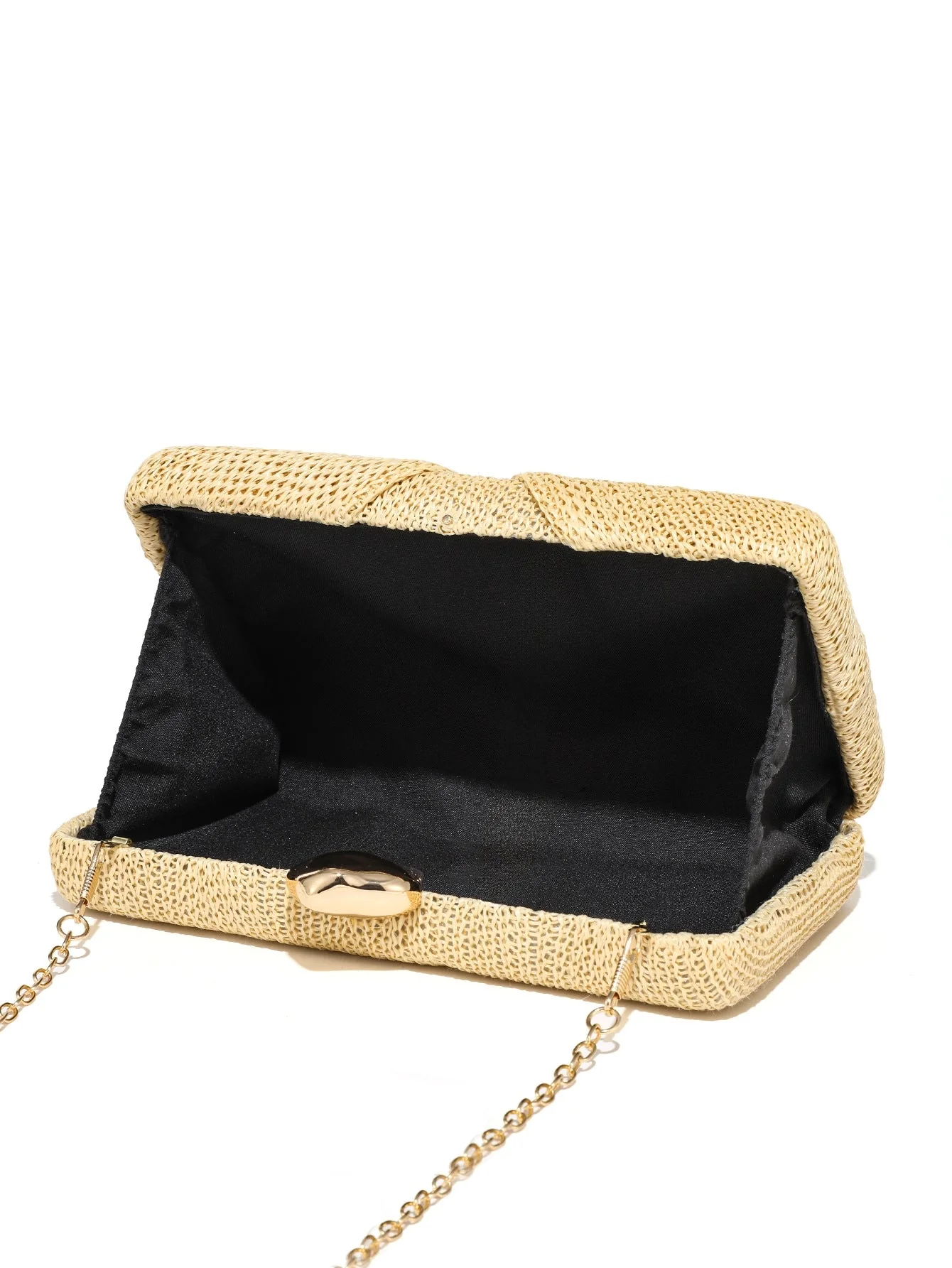 Women's Clutches & Wedding Party Evening Bags Box-shaped Woven Straw Bag - Image 6