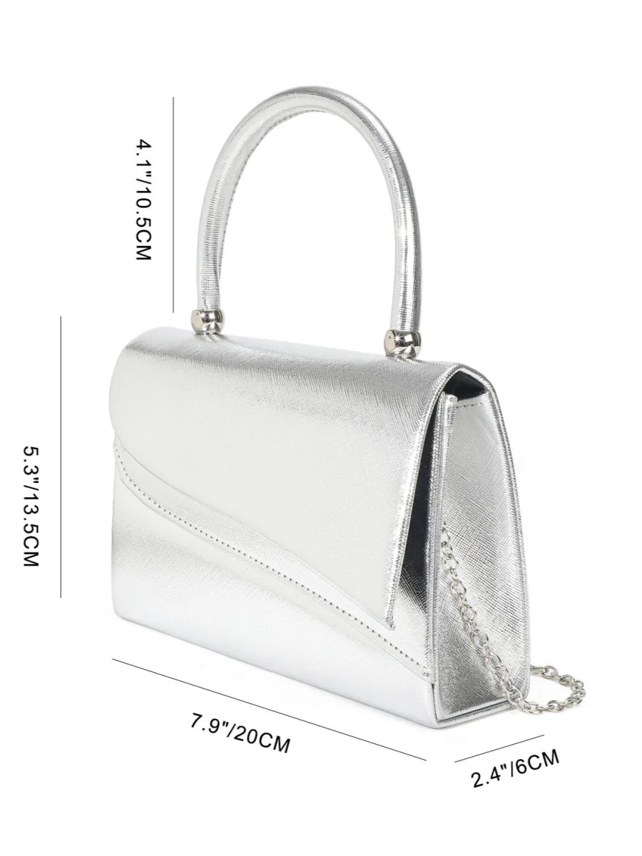 Women's Clutches & Wedding Party Evening Bags in Silver - Image 6