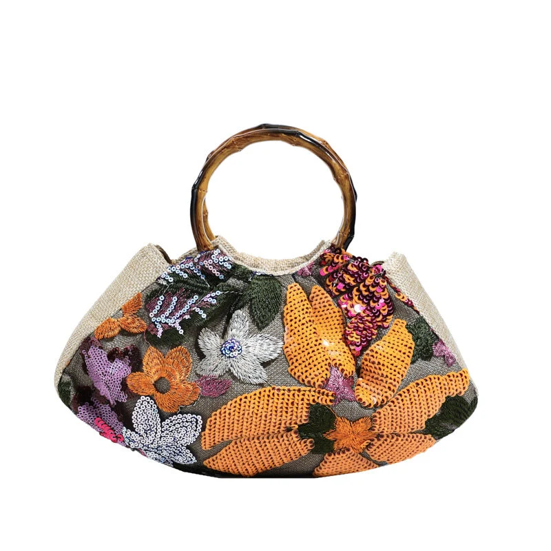 Women's  Floral Clutches & Wedding Party Evening Cocktail Bags Sequins - Image 3