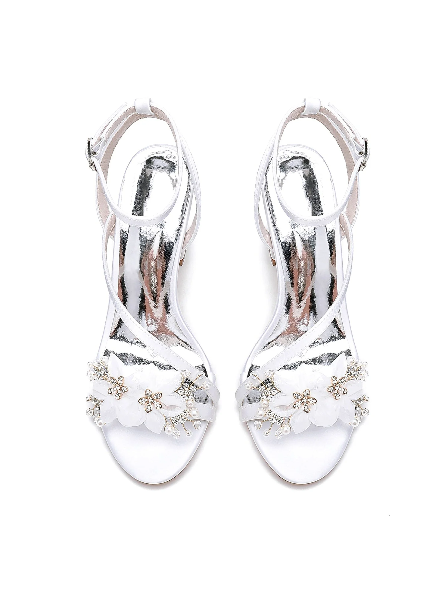Women's  Rhinestone High Heel Open Toe Bridesmaid Shoes - Image 3
