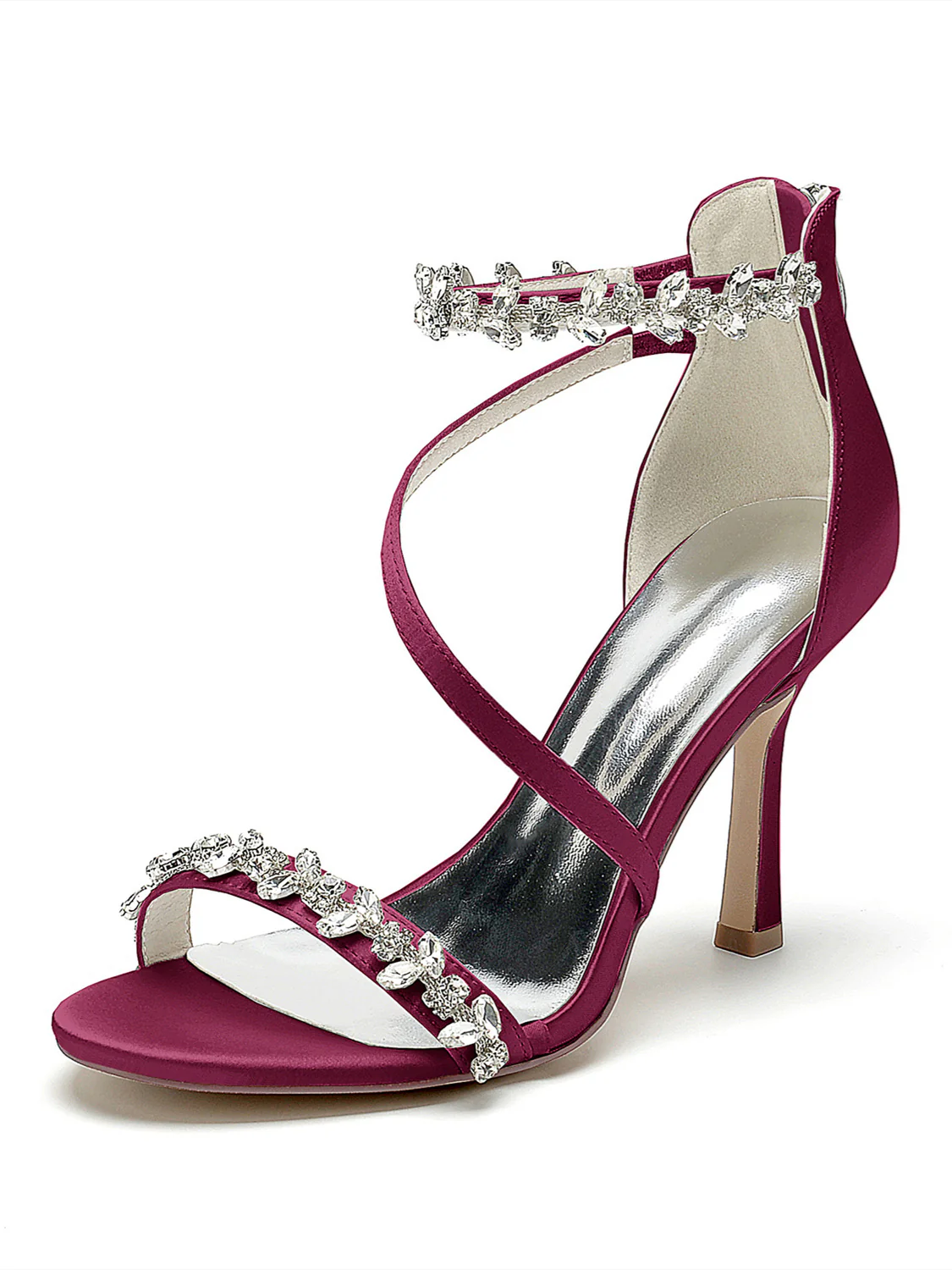 Women's Wedding Bling Bling Sparkling Stilettos High Heel  Pointed Toe Bridal Shoes - Image 10