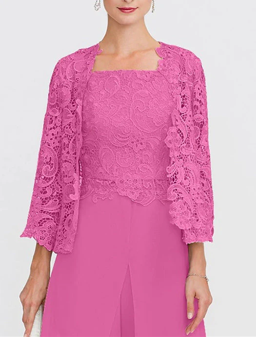 Women's Wedding Guest 3/4 Length Sleeves Floral Lace Bolero Coats / Jackets - Image 10