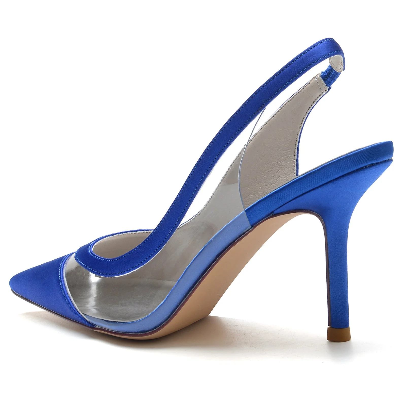 Women's Wedding Shoe Satin Pointed Toe Stiletto Rubber Buckle Bridal Shoes - Image 7