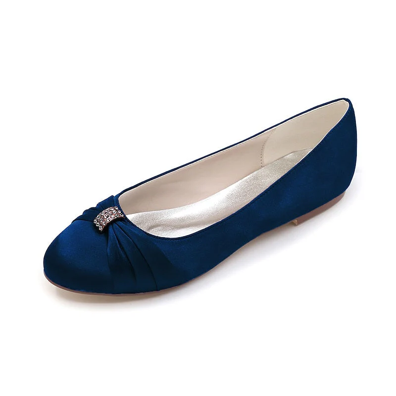 Women's Wedding Shoes Bridesmaid Shoes Flat Heel Round Toe Bridal Shoes - Image 10