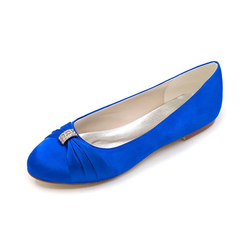 Women's Wedding Shoes Bridesmaid Shoes Flat Heel Round Toe Bridal Shoes - Image 12