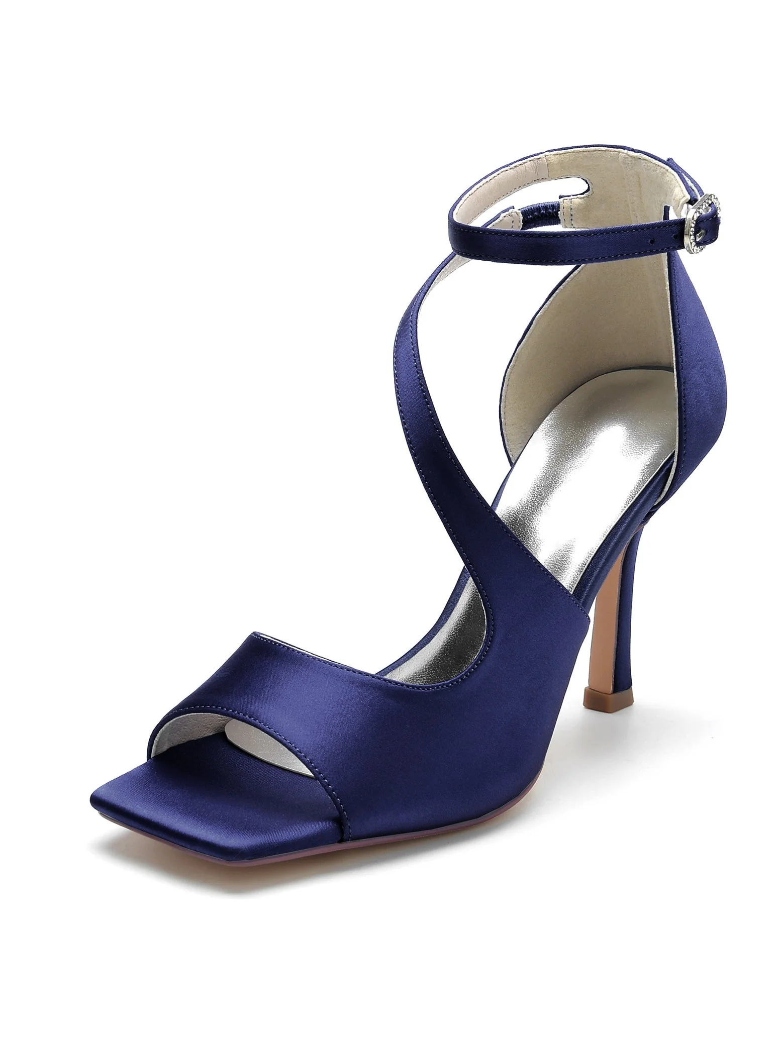 Women's Wedding Shoes High Heel Open Toe Bridesmaid Shoes - Image 10