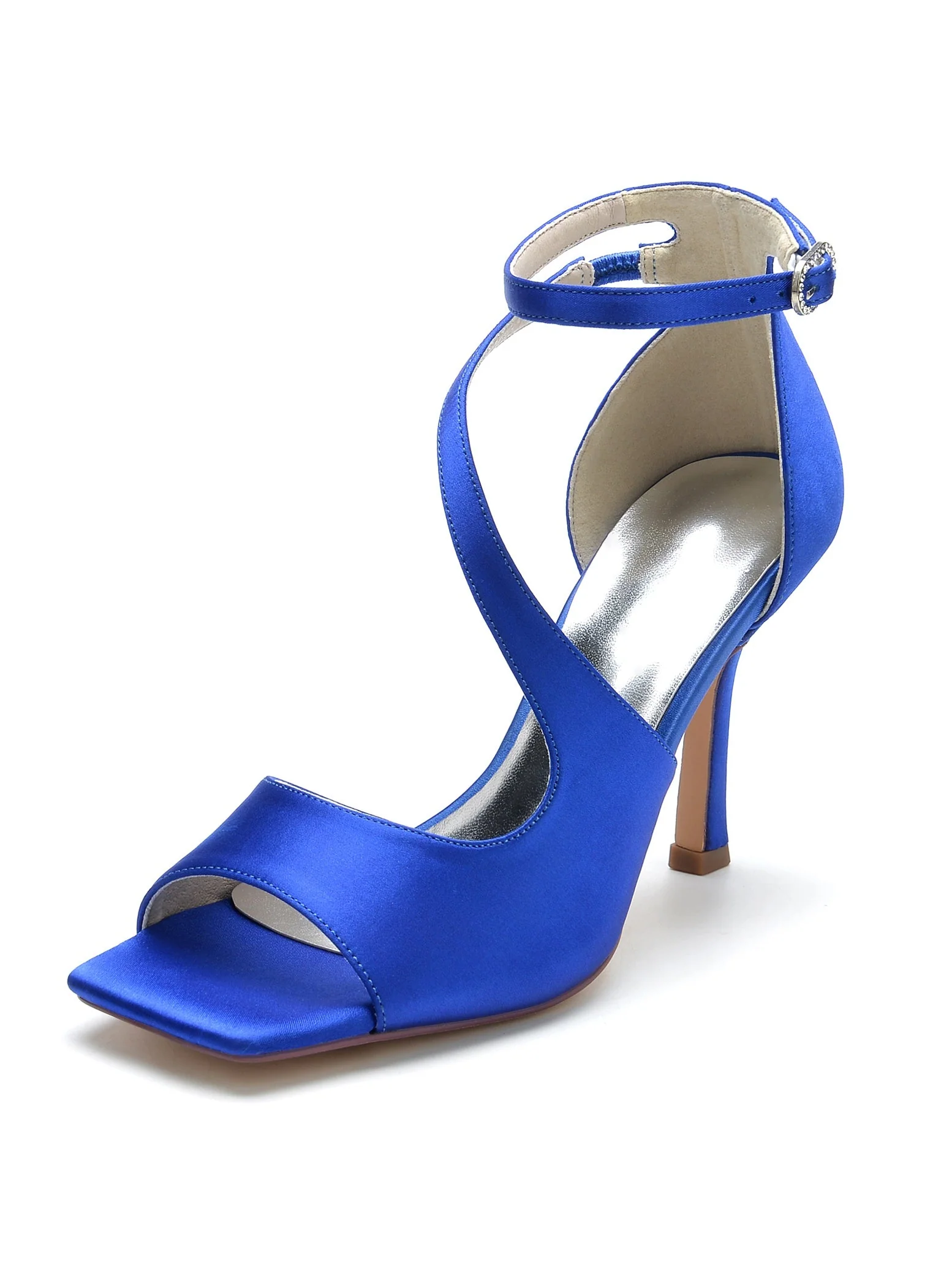 Women's Wedding Shoes High Heel Open Toe Bridesmaid Shoes - Image 11