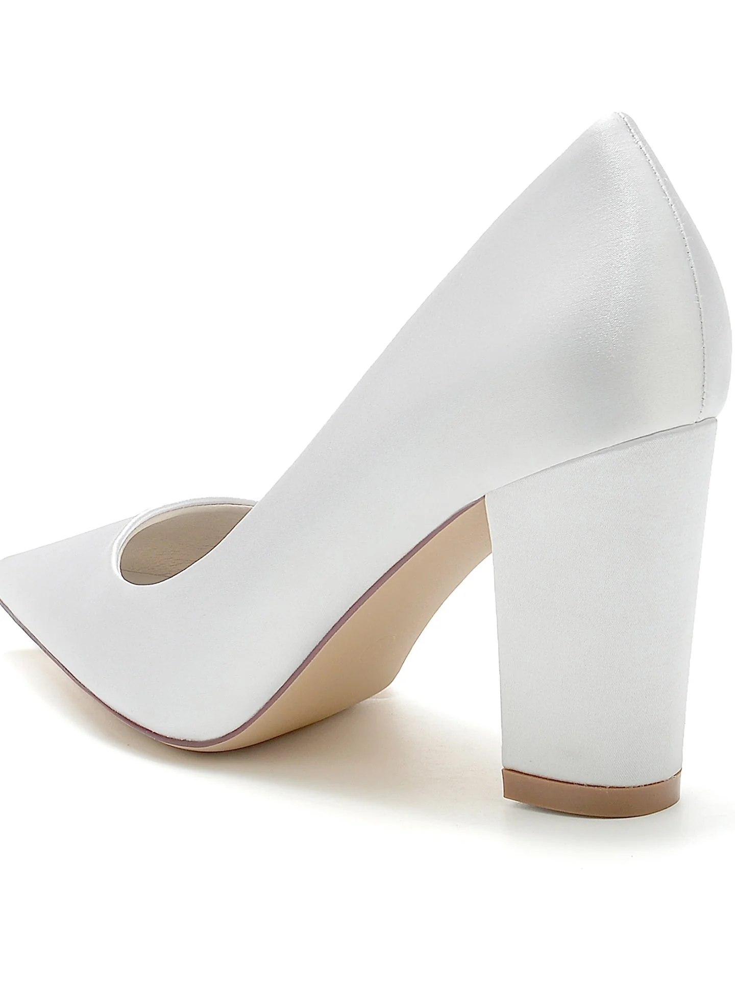 Women's Wedding Shoes Lace High Heel Pointed Toe Bridesmaid Shoes - Image 13