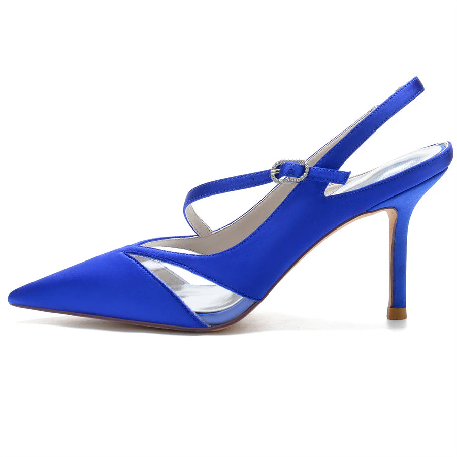 Women's Wedding Shoes Pointed Toe High Heel Unique Design Bridal Shoes - Image 5