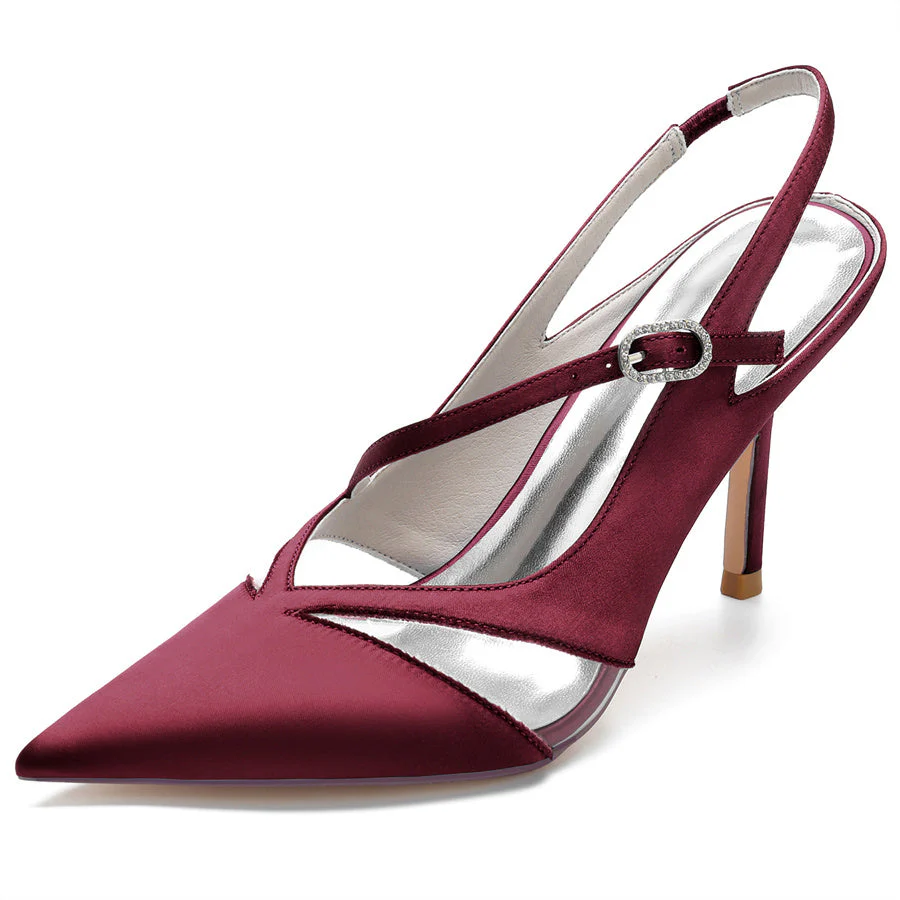 Women's Wedding Shoes Pointed Toe High Heel Unique Design Bridal Shoes - Image 8