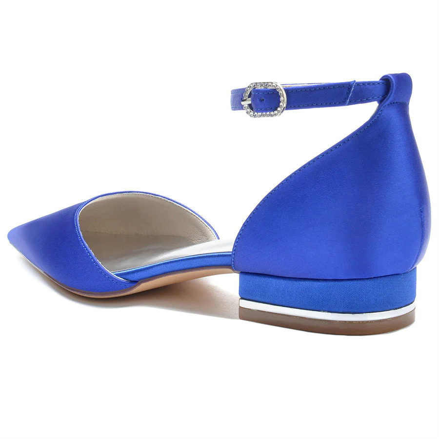 Women's Wedding Shoes Pointed Toe Low Heel Minimalist Bridal Shoes - Image 3