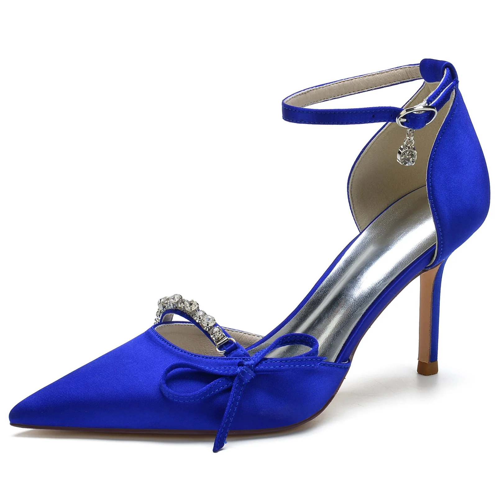 Women's Wedding Shoes Rhinestone Bow(s) Stiletto Pointed Toe Bridal Shoes - Image 7